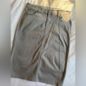 NWOT InheritCo Remi 29” Gray Women's Skirt size 13/14 REG